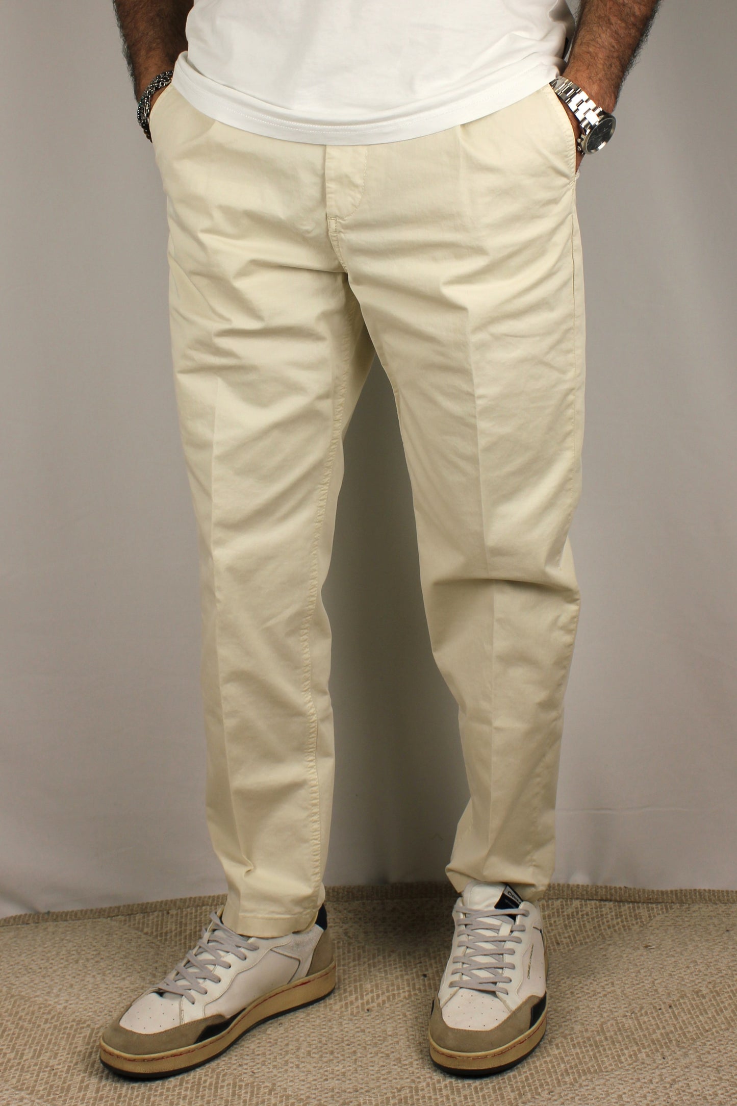 Pantalone cropped panna Berna - Seipuntozerostore