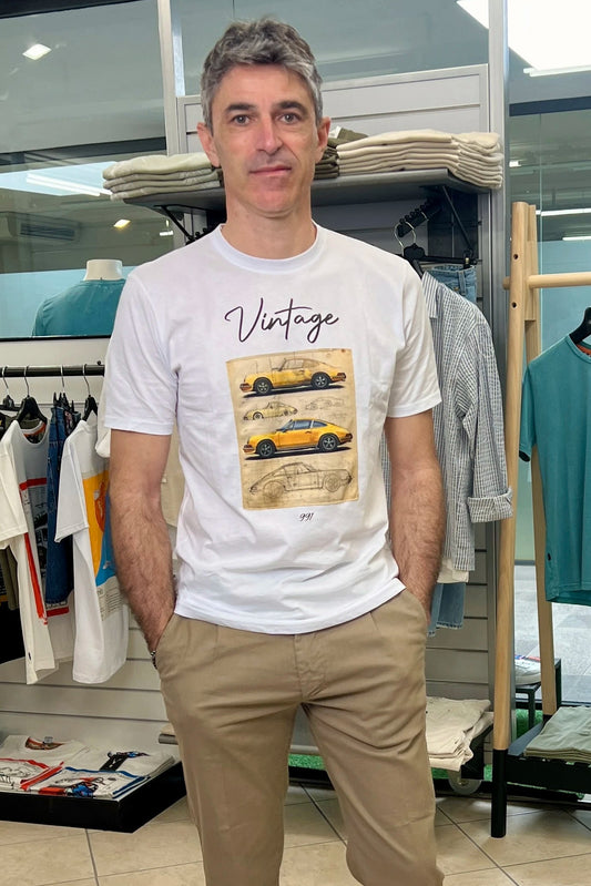 T-shirt Vintage bianca Seipuntozerostore - Seipuntozerostore