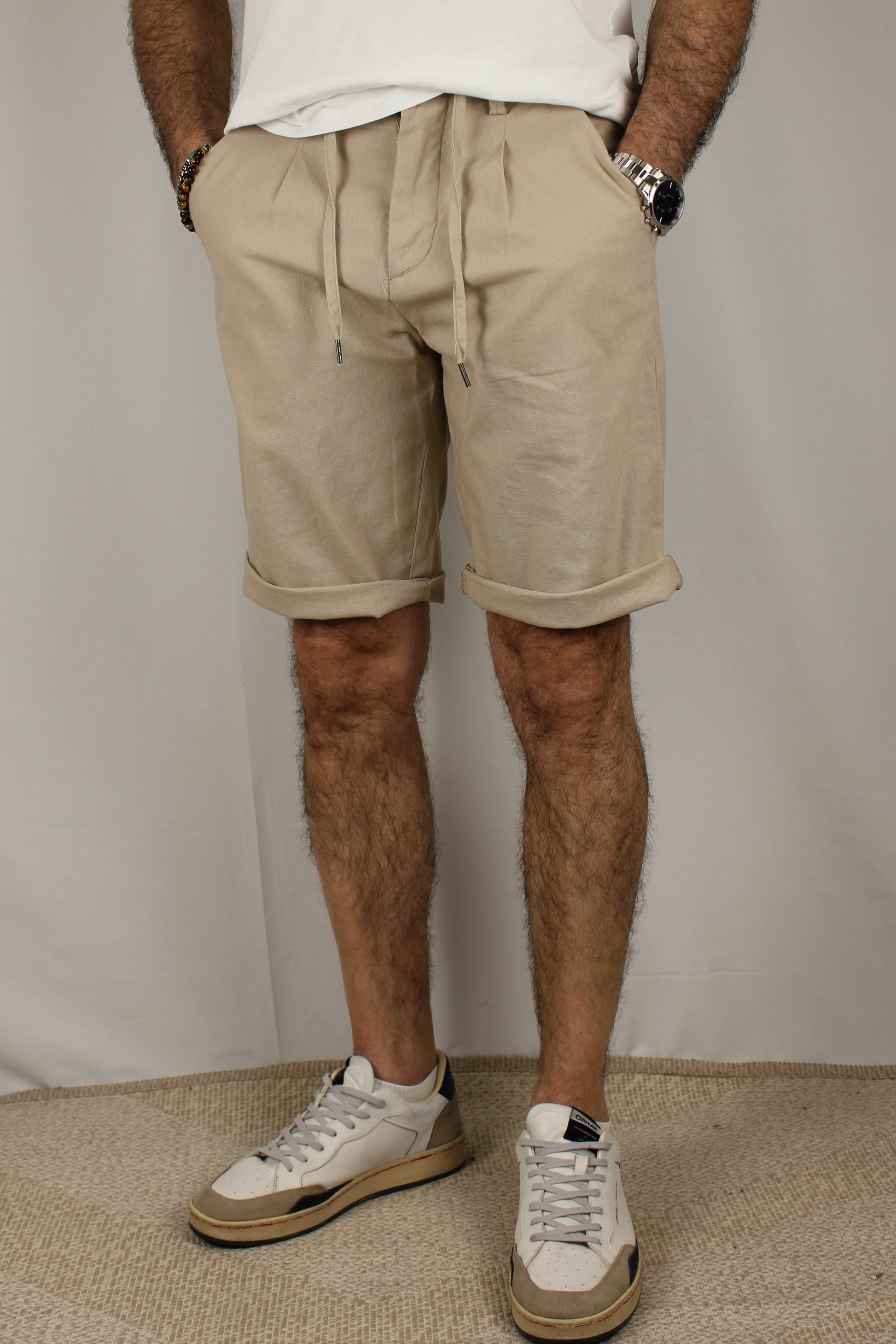 Bermuda con coulisse beige Berna - Seipuntozerostore