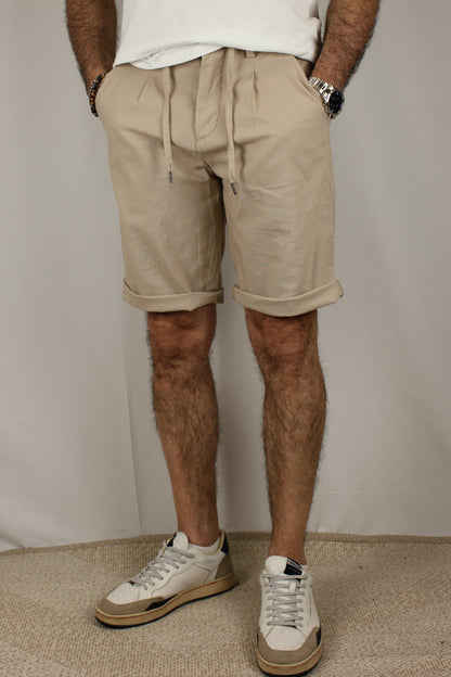 Bermuda con coulisse beige Berna - Seipuntozerostore