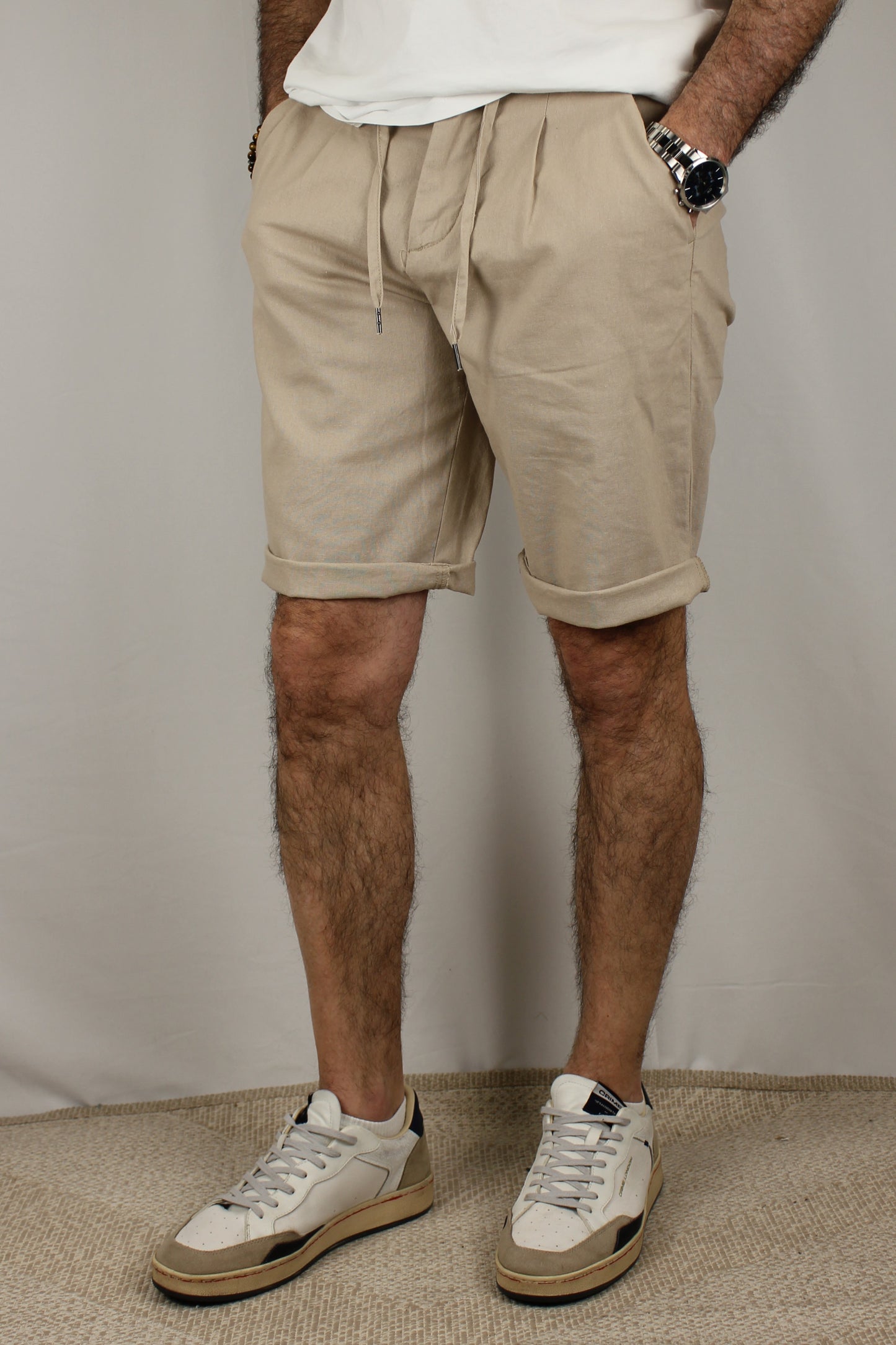 Bermuda con coulisse beige Berna - Seipuntozerostore