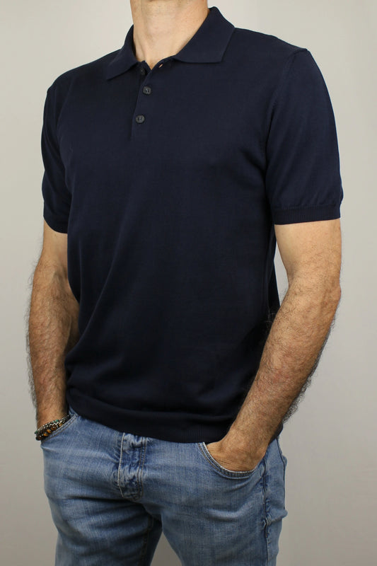 Polo in maglia blu Primo Emporio - Seipuntozerostore