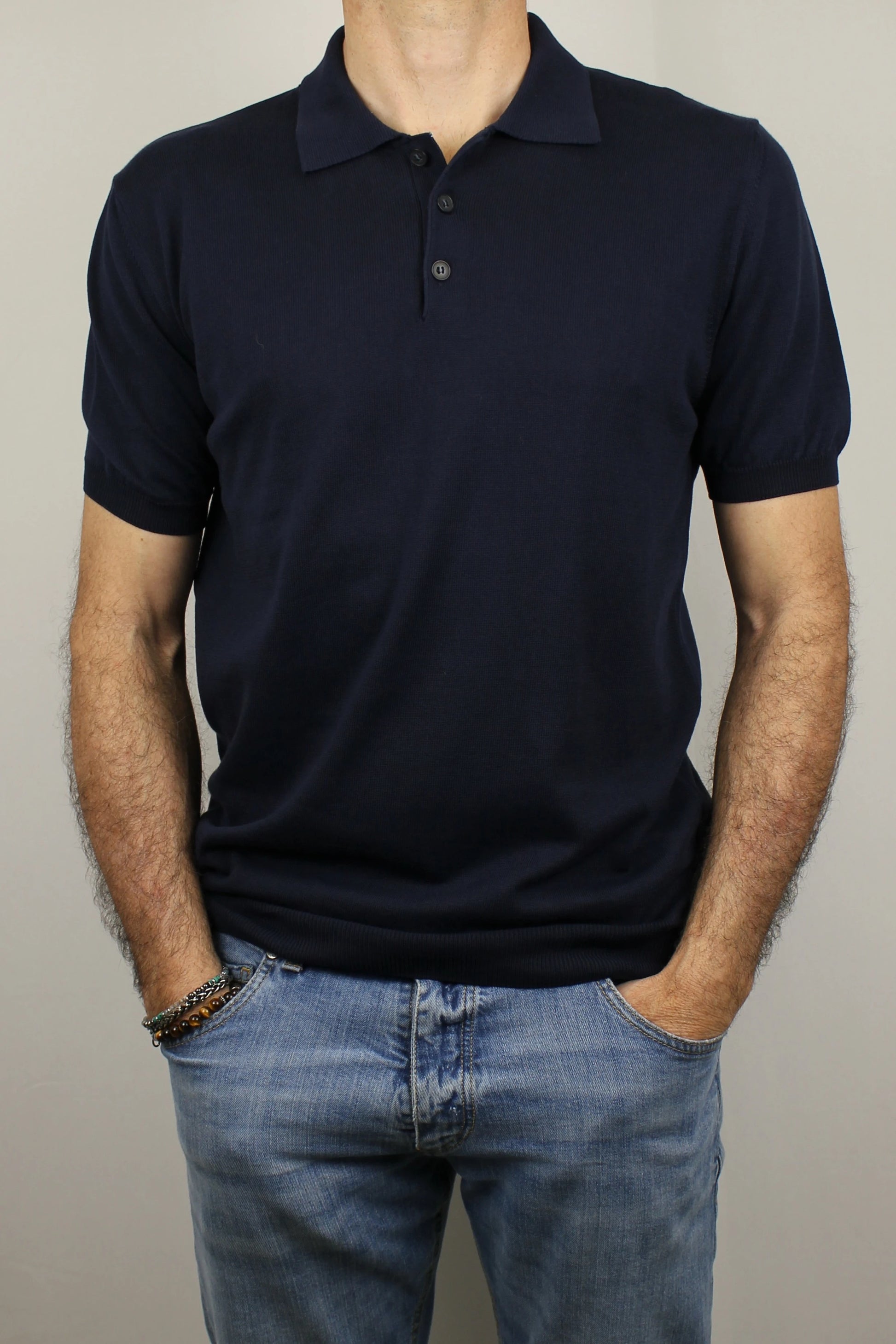 Polo in maglia blu Primo Emporio - Seipuntozerostore
