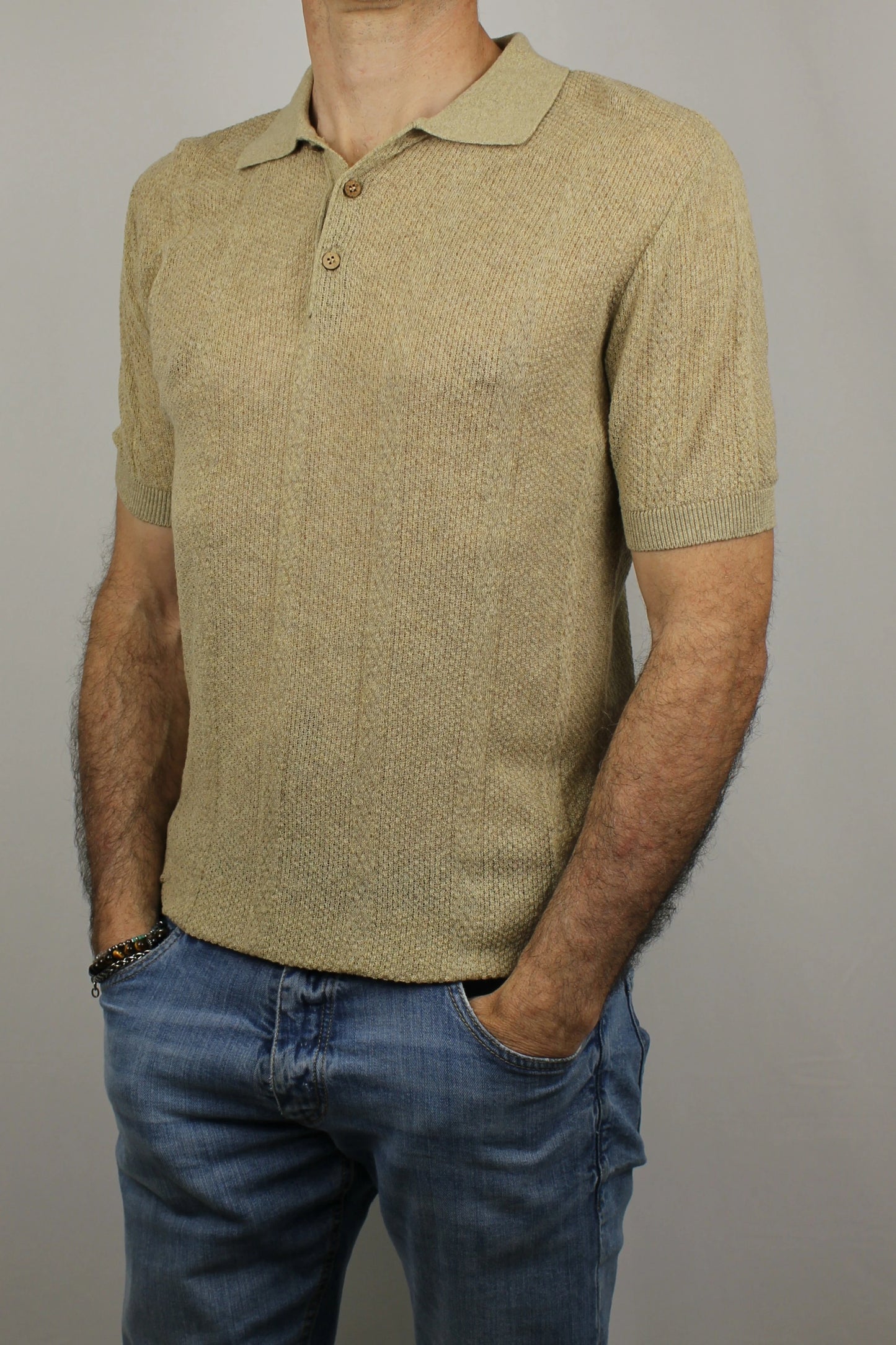 Polo traforata ecru Primo Emporio - Seipuntozerostore