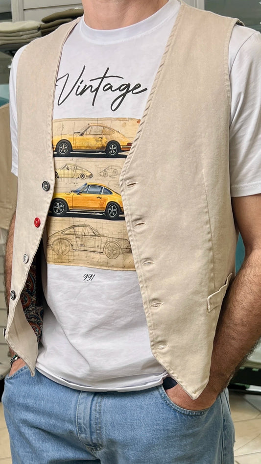 T-shirt Vintage bianca Seipuntozerostore - Seipuntozerostore