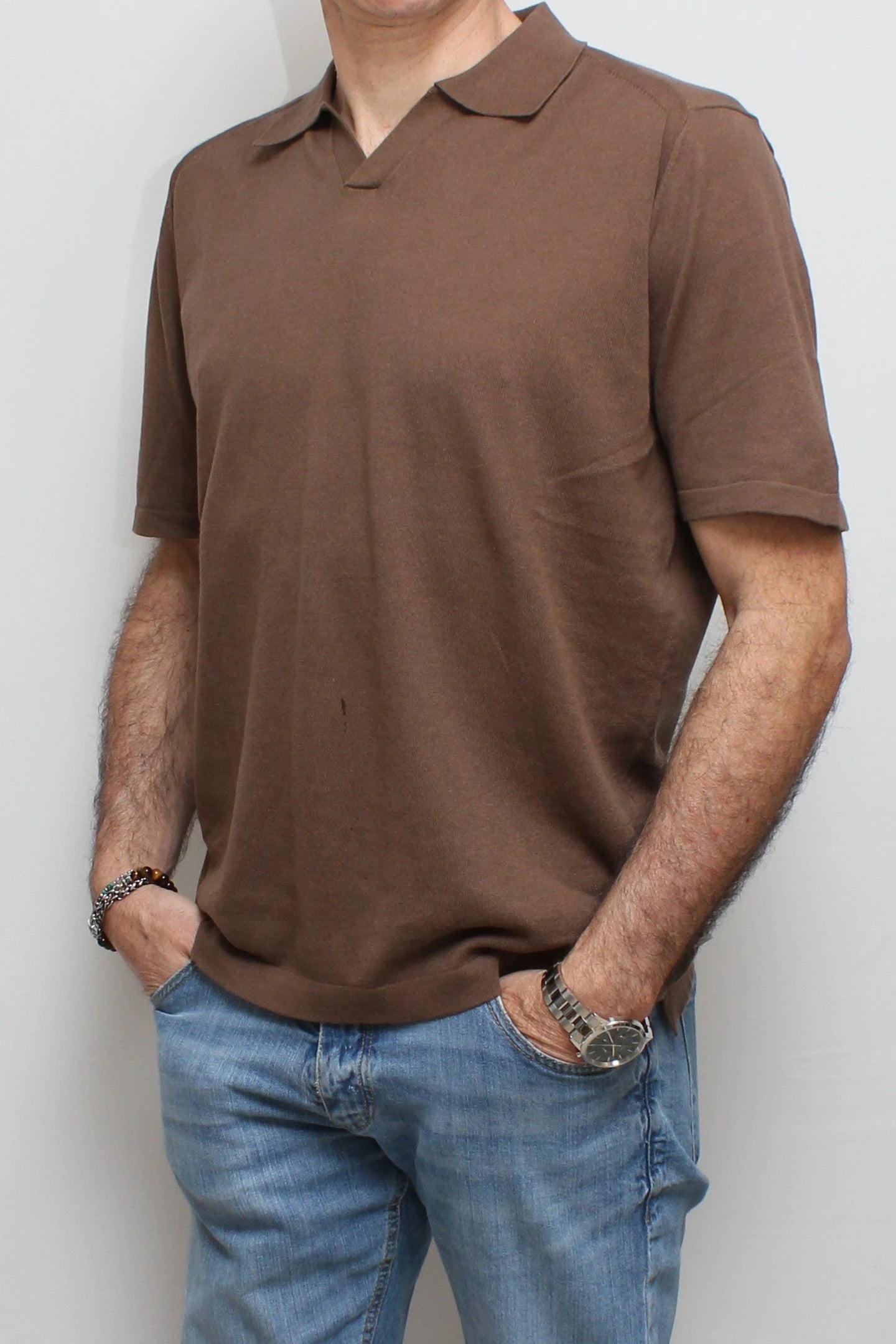 Polo in cotone moro Berna - Seipuntozerostore