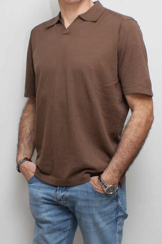 Polo in cotone moro Berna - Seipuntozerostore