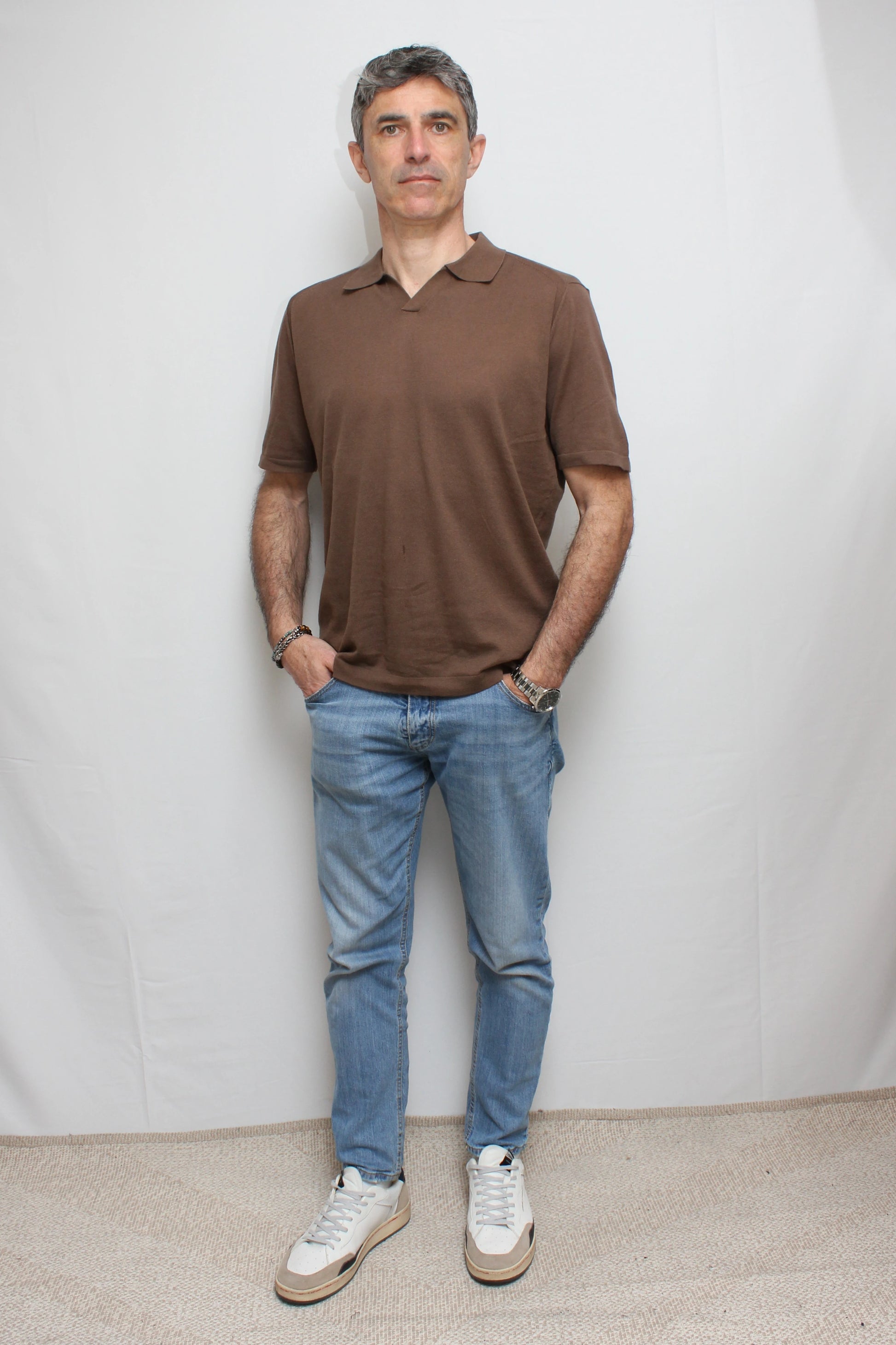 Polo in cotone moro Berna - Seipuntozerostore