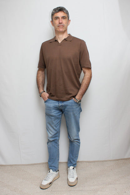 Polo in cotone moro Berna - Seipuntozerostore
