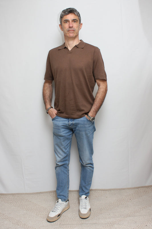 Polo in cotone moro Berna - Seipuntozerostore