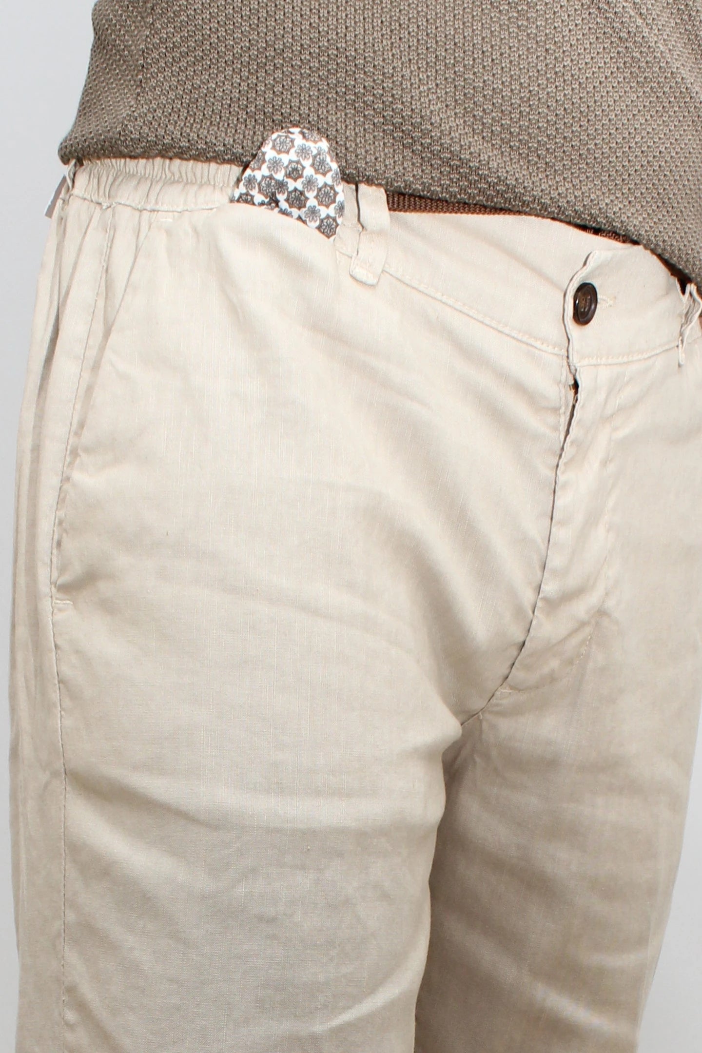 Pantalaccio sartoriale cotone lino beige Seipuntozerostore - Seipuntozerostore
