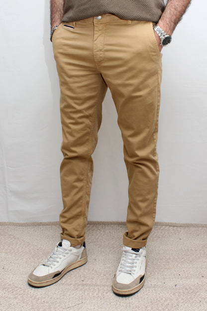 Chino in cotone elasticizzato Biscotto con Salpa in tessuto V2 - Seipuntozerostore
