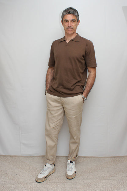 Pantalaccio sartoriale cotone lino beige Seipuntozerostore - Seipuntozerostore