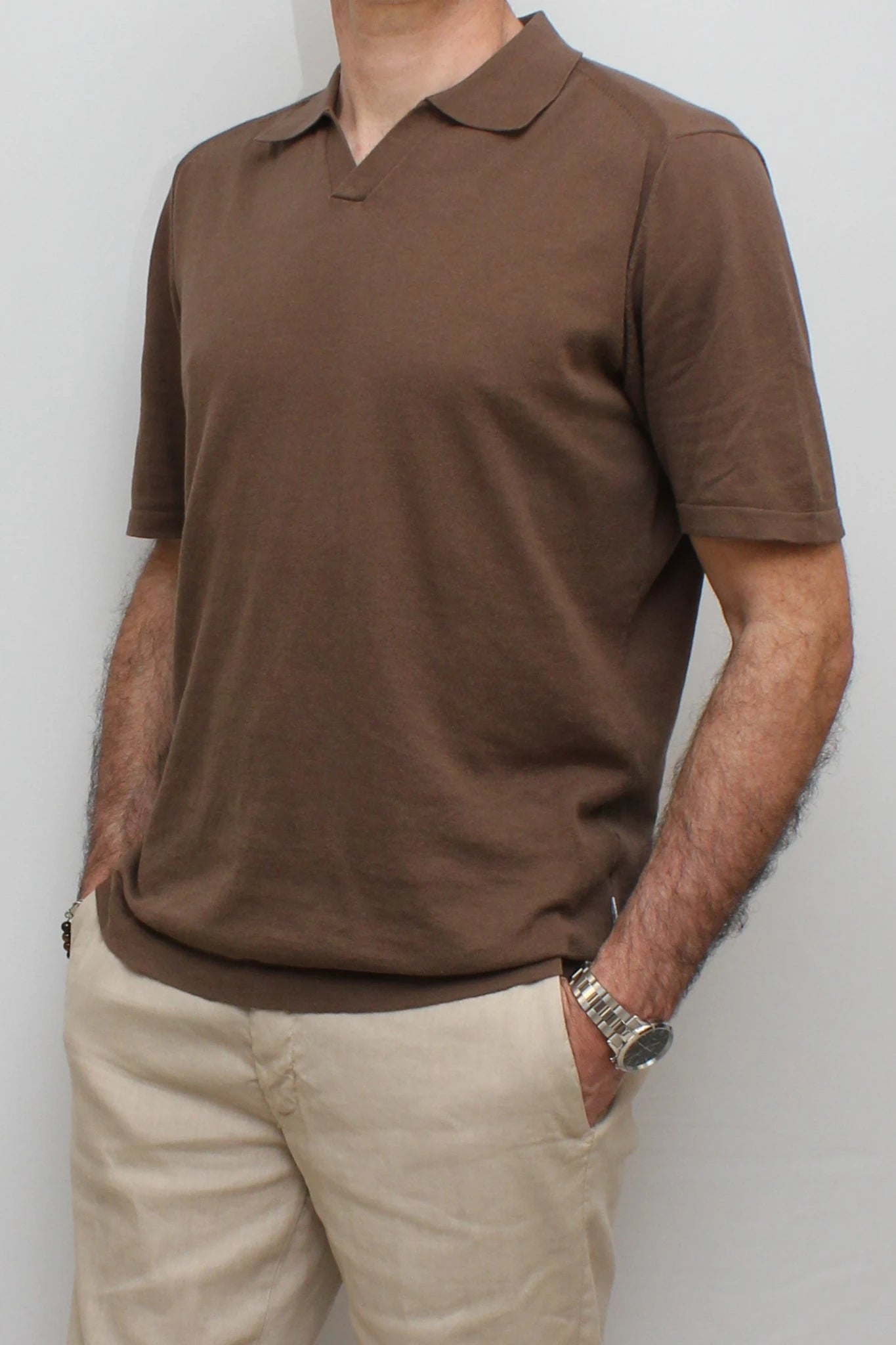 Polo in cotone moro Berna - Seipuntozerostore