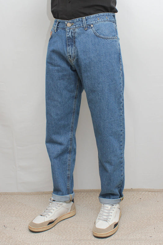 Jeans Loose Fit - Blu con salpa e taschino in tessuto V2 - Seipuntozerostore