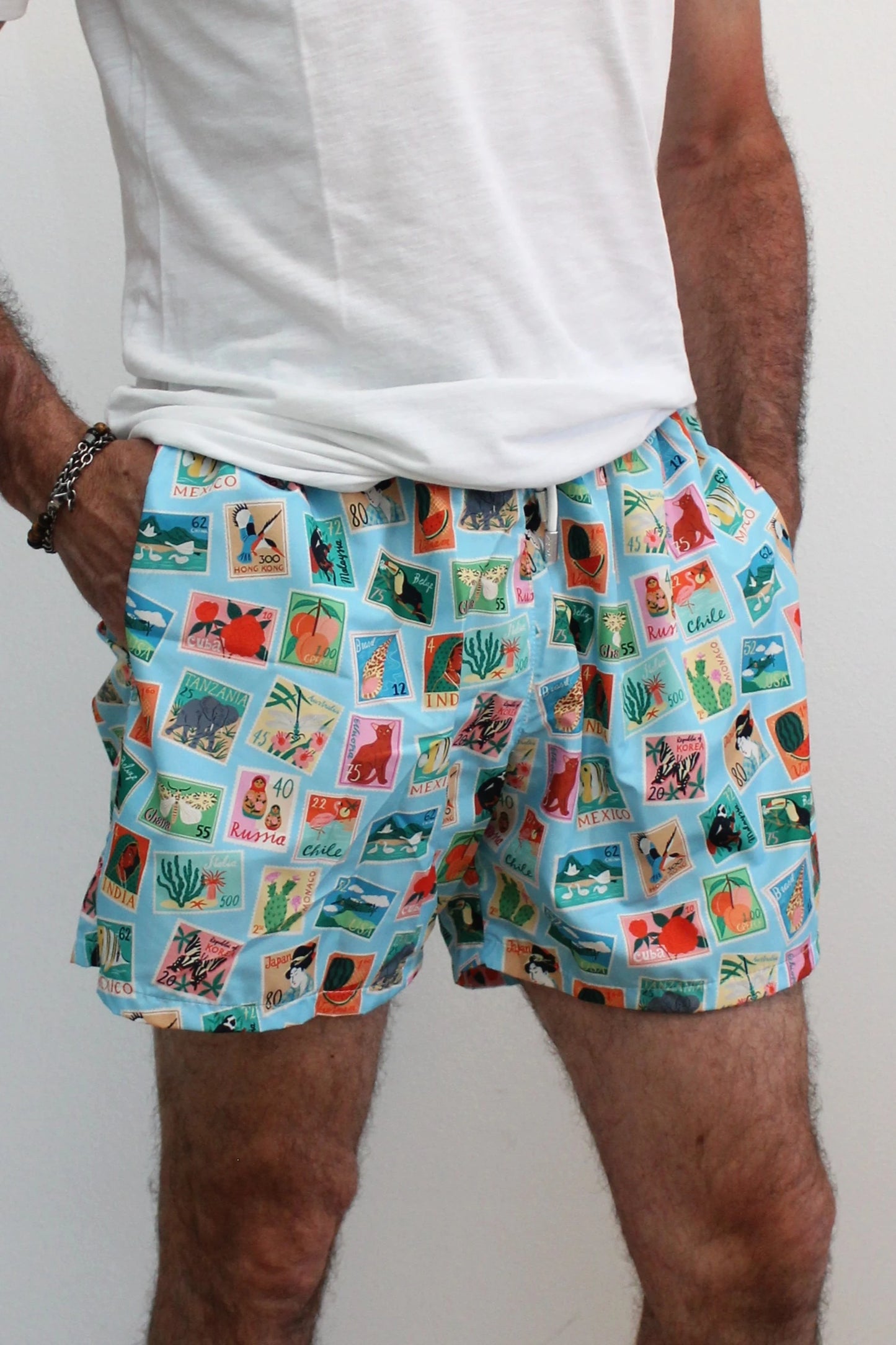 Costume Mare Uomo Stampa francobolli Berna - Seipuntozerostore