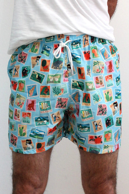 Costume Mare Uomo Stampa francobolli Berna - Seipuntozerostore