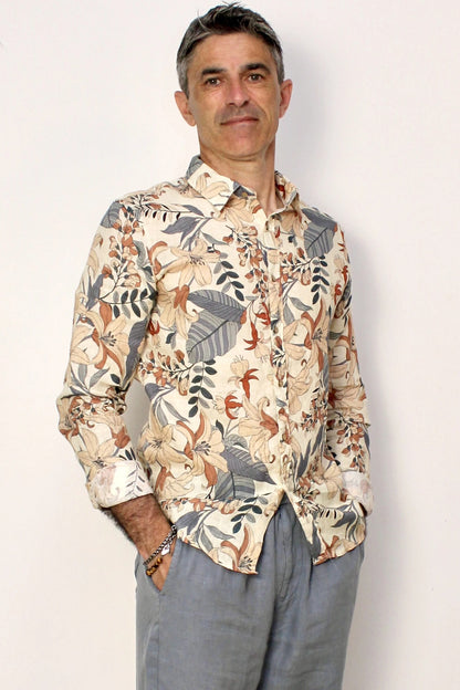 Camicia in lino fantasia Berna - Seipuntozerostore