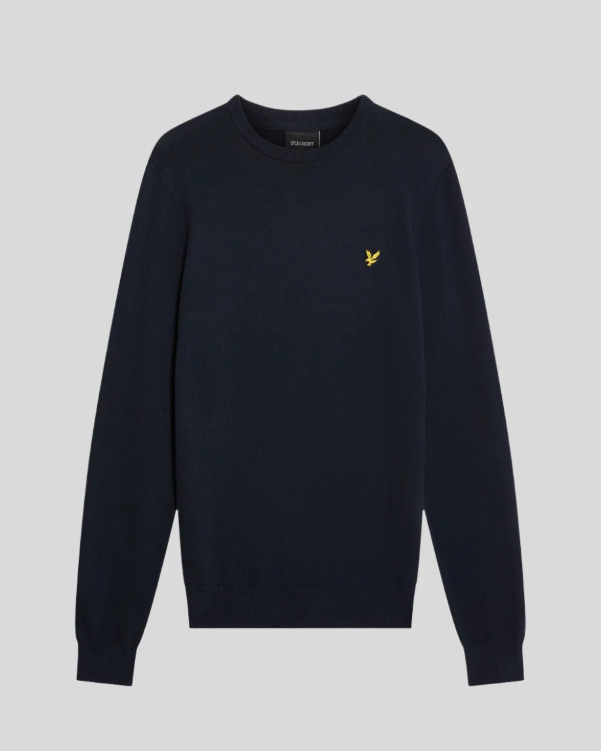 Maglione girocollo in cotone Verde Blu Dark Navy Lyle & Scott - Seipuntozerostore
