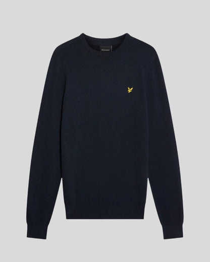 Maglione girocollo in cotone Verde Blu Dark Navy Lyle & Scott - Seipuntozerostore