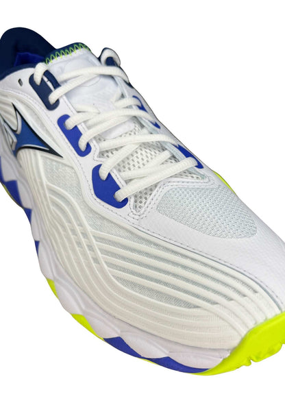 Scarpa da Tennis Padel Wave Enforce Tour 2 bianco blu lime CC Mizuno - Seipuntozerostore