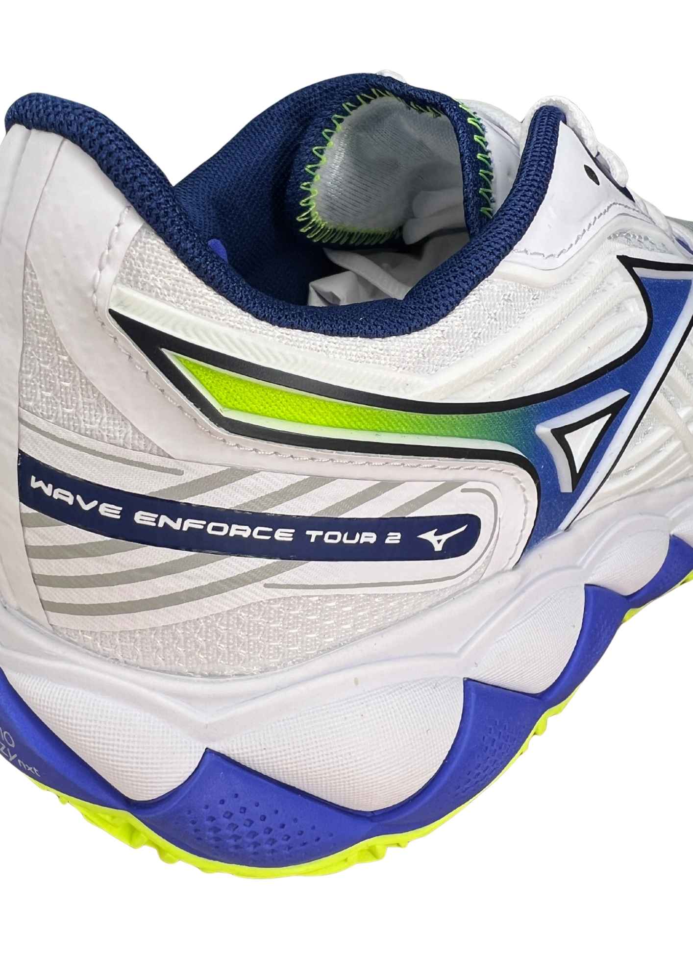 Scarpa da Tennis Padel Wave Enforce Tour 2 bianco blu lime CC Mizuno - Seipuntozerostore