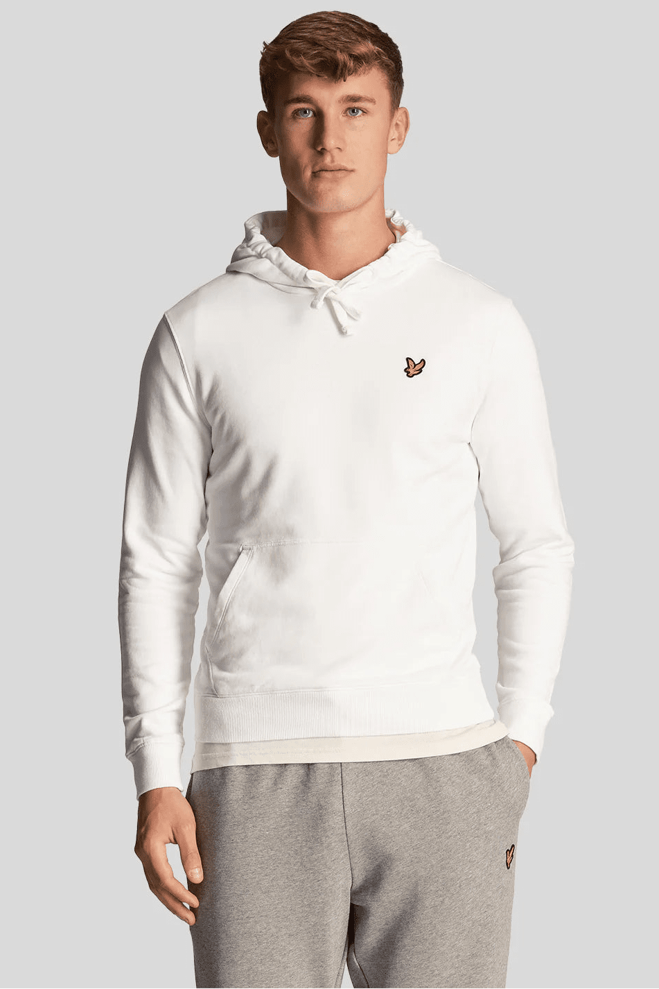 Felpa con cappuccio in cotone Loopback bianco Lyle & Scott - Seipuntozerostore
