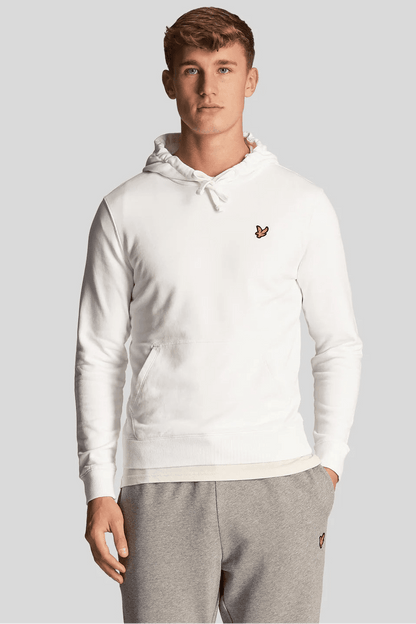 Felpa con cappuccio in cotone Loopback bianco Lyle & Scott - Seipuntozerostore
