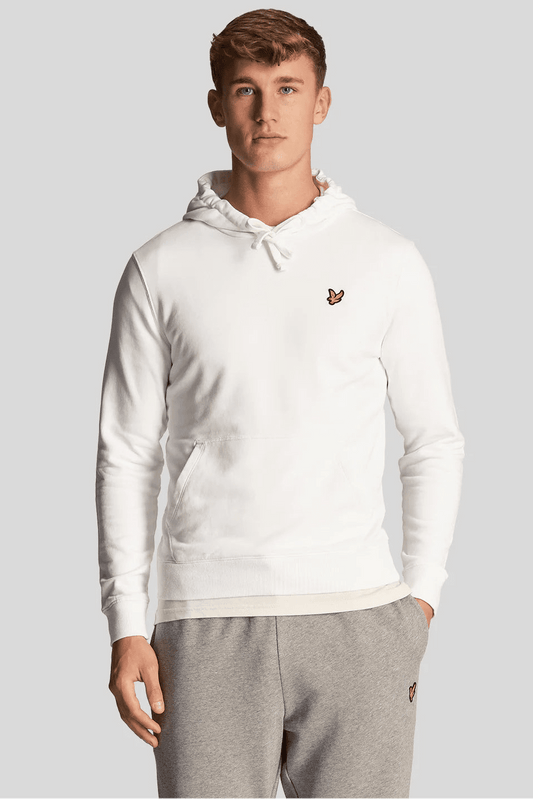 Felpa con cappuccio in cotone Loopback bianco Lyle & Scott - Seipuntozerostore