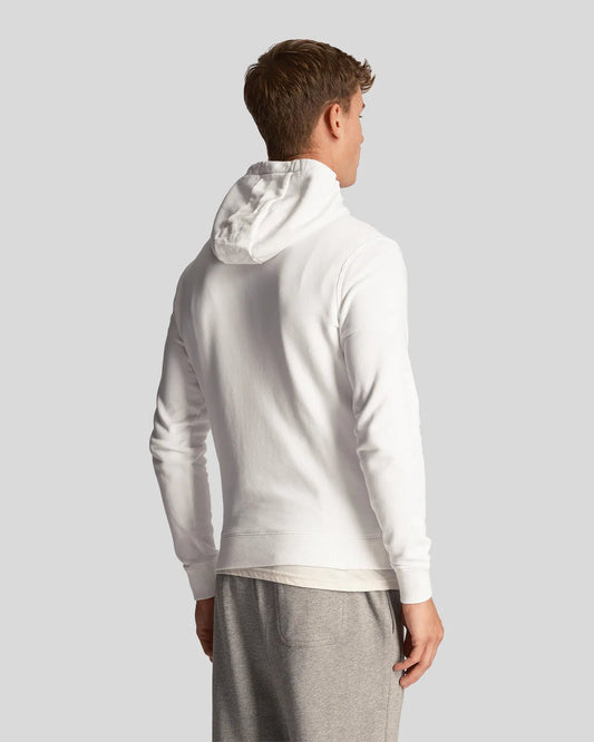 Felpa con cappuccio in cotone Loopback bianco Lyle & Scott - Seipuntozerostore