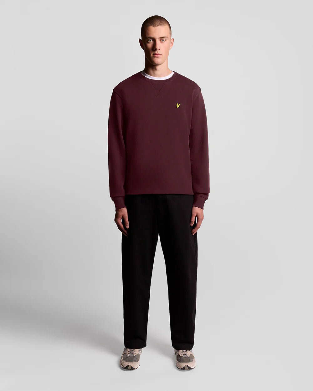 Felpa Girocollo bordeaux Lyle & Scott Garzata - Seipuntozerostore