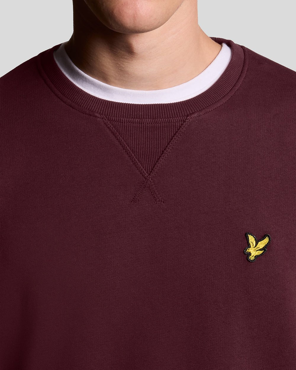 Felpa Girocollo bordeaux Lyle & Scott Garzata - Seipuntozerostore