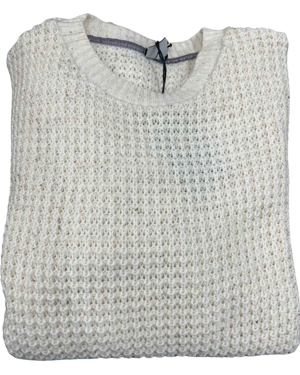 Maglione Perlato panna con toppe sulle maniche V2 - Seipuntozerostore
