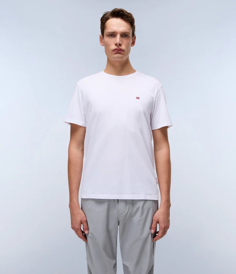 T-shirt a Maniche Bianco Corte Salis in Jersey Napapijri - Seipuntozerostore