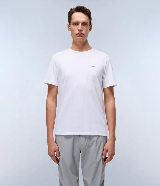 T-shirt a Maniche Bianco Corte Salis in Jersey Napapijri - Seipuntozerostore