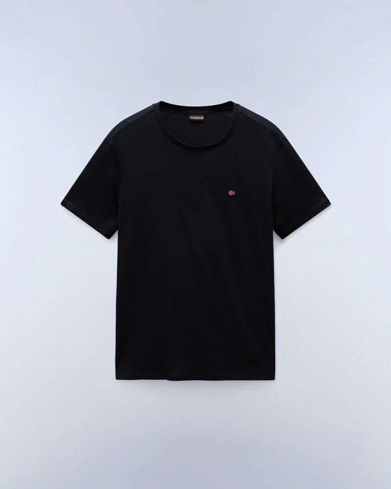 T-shirt a Maniche Nero Corte Salis in Jersey Napapijri - Seipuntozerostore
