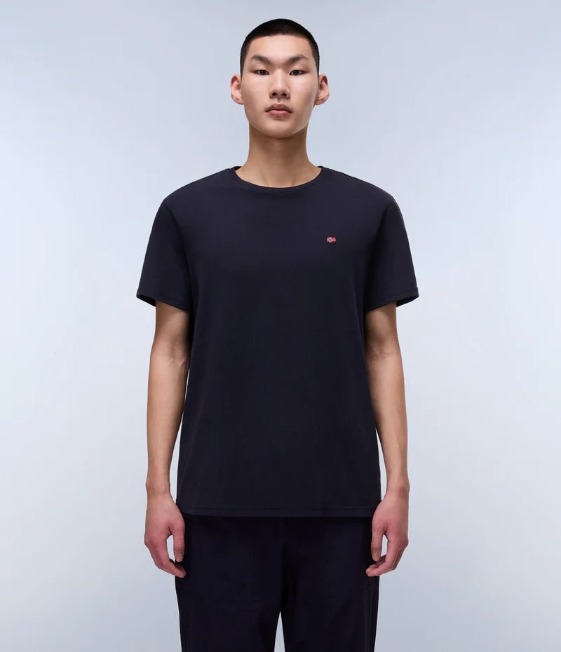 T-shirt a Maniche Blu Corte Salis in Jersey Napapijri - Seipuntozerostore