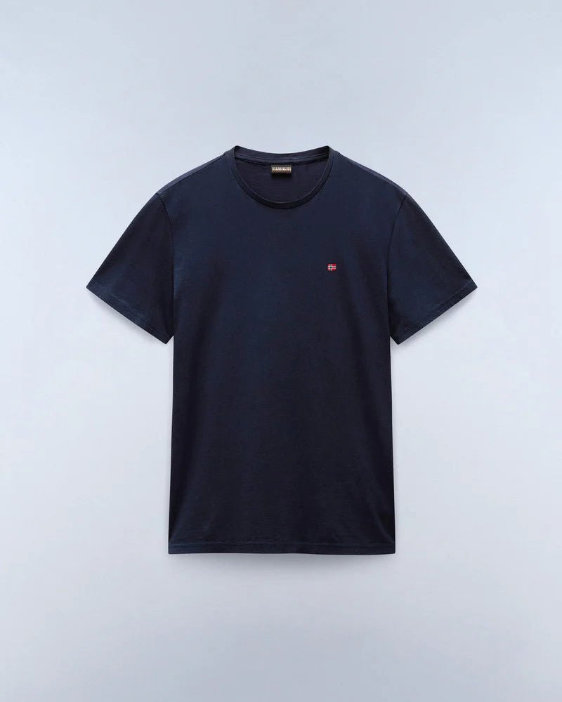 T-shirt a Maniche Blu Corte Salis in Jersey Napapijri - Seipuntozerostore