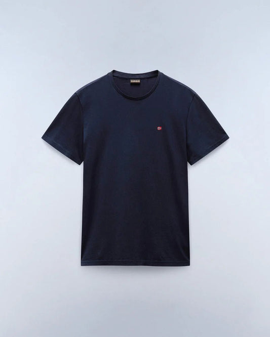 T-shirt a Maniche Blu Corte Salis in Jersey Napapijri - Seipuntozerostore