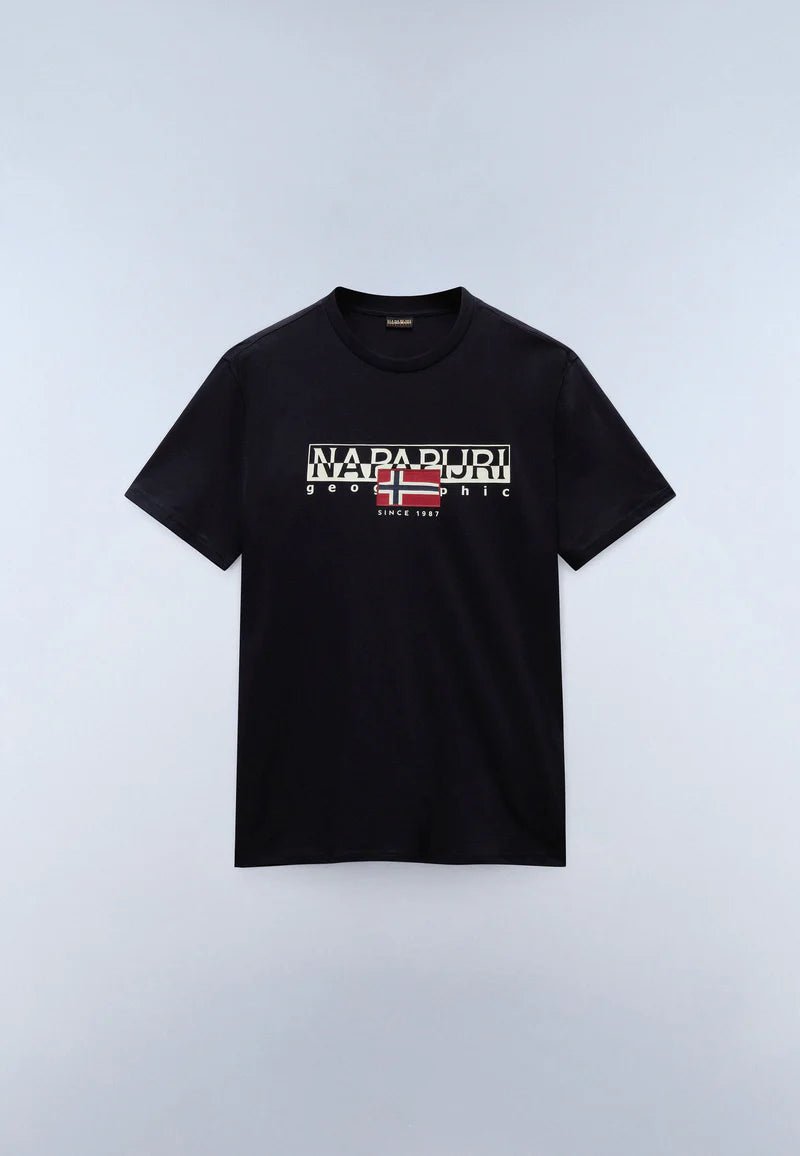 T-shirt a manica corta Aylmer in jersey Nera Napapijri - Seipuntozerostore