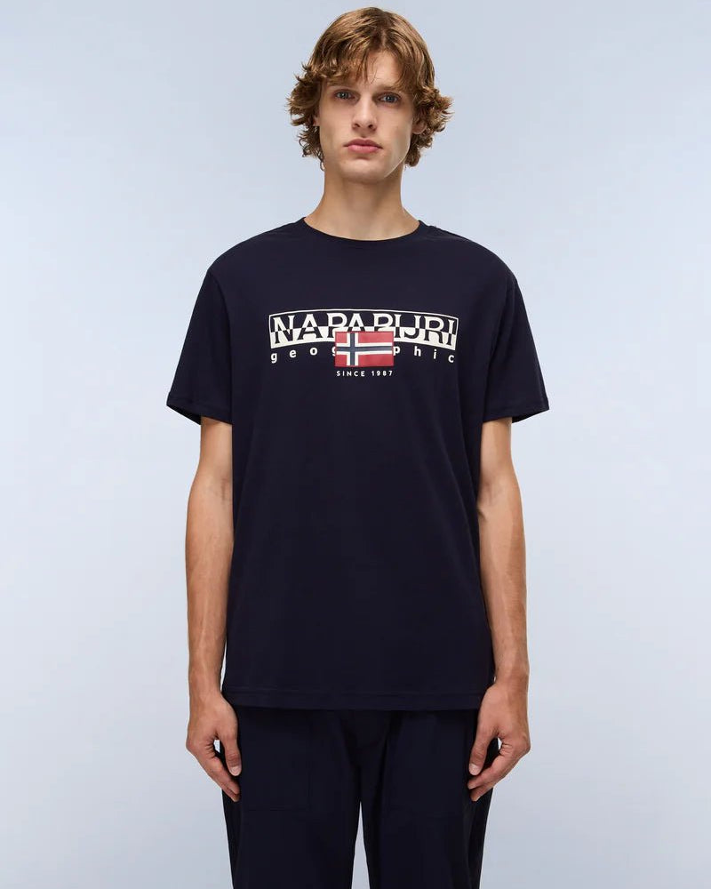 T-shirt a manica corta Aylmer in jersey Blu Napapijri - Seipuntozerostore