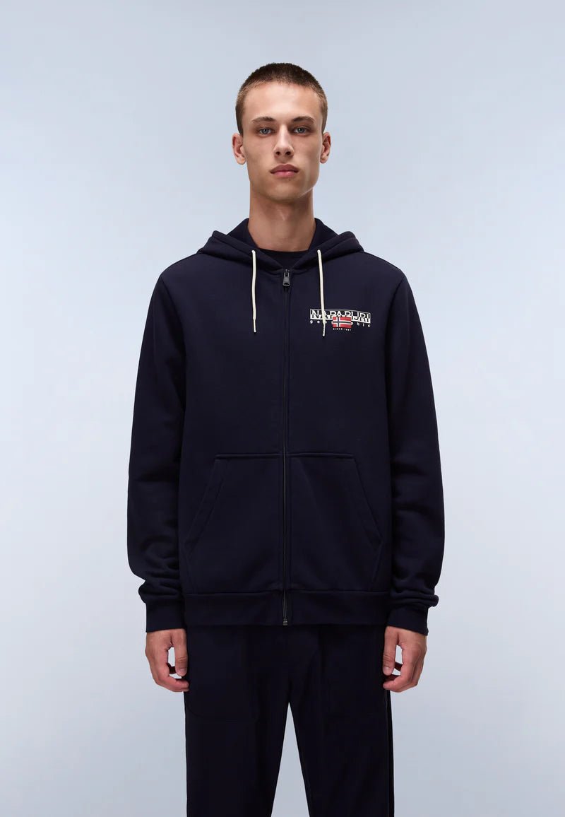 Felpa con Cappuccio e Zip Aylmer Winter Blu Napapijri - Seipuntozerostore