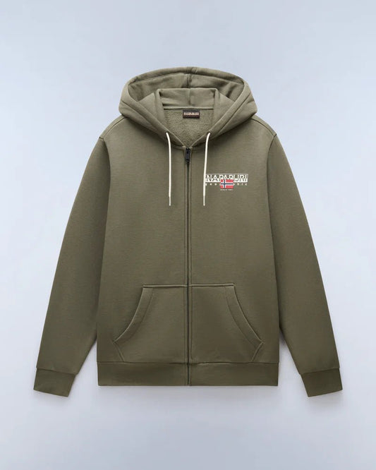 Felpa con Cappuccio e Zip Aylmer Winter Tea Leaf Napapijri - Seipuntozerostore