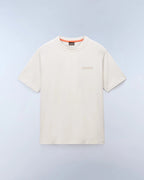 T-Shirt a Maniche Corte Beige Back Graphic in Jersey - Seipuntozerostore