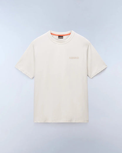 T-Shirt a Maniche Corte Beige Back Graphic in Jersey - Seipuntozerostore