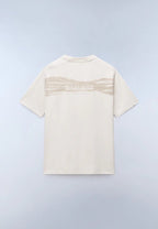 T-Shirt a Maniche Corte Beige Back Graphic in Jersey - Seipuntozerostore