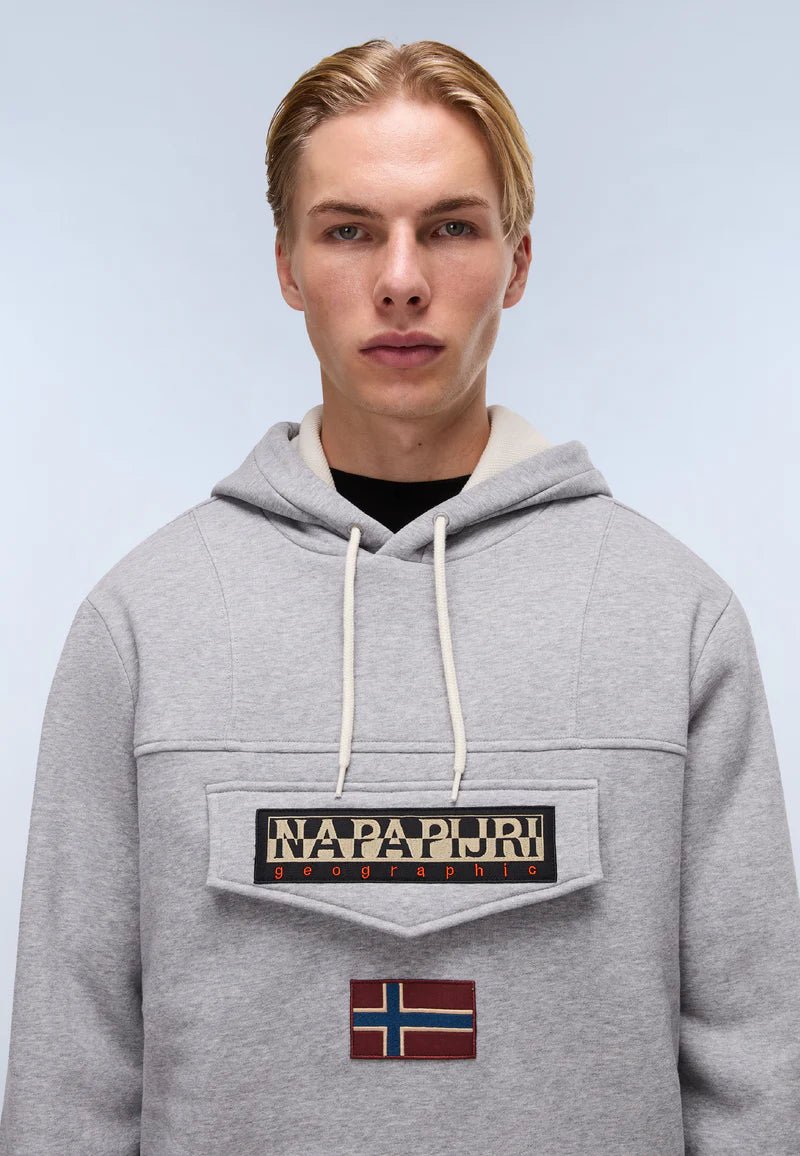 Felpa con Cappuccio Grigia Burgee - Seipuntozerostore