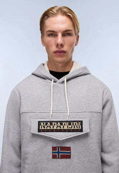Felpa con Cappuccio Grigia Burgee - Seipuntozerostore