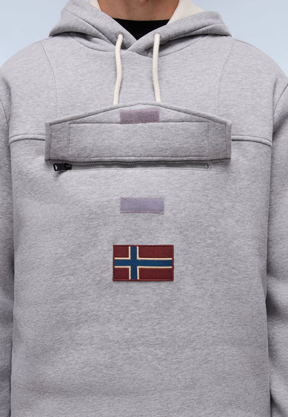 Felpa con Cappuccio Grigia Burgee - Seipuntozerostore