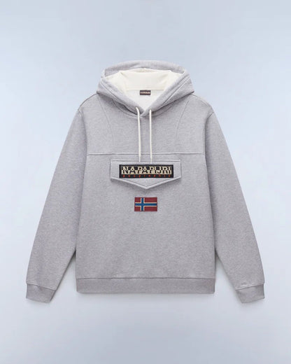 Felpa con Cappuccio Grigia Burgee - Seipuntozerostore